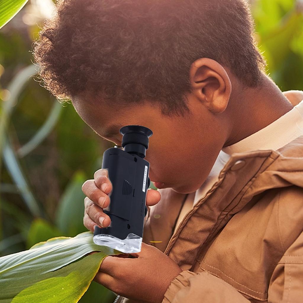 Kapesní optický mikroskop s 200 až 240násobným zvětšením přenosného mikroskopu s LED světlem na mince na šperky