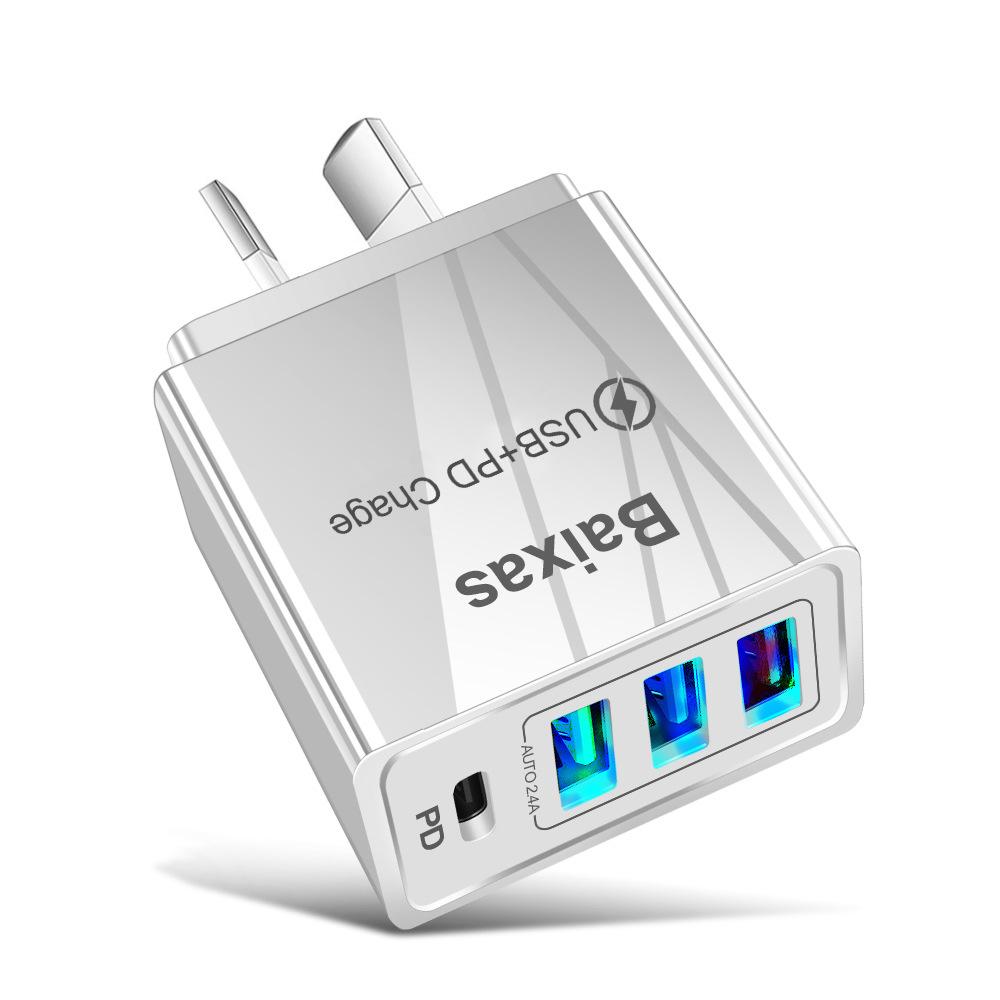 Universal 4-Port USB Travel Charger 5V/2.4A Fast Charging Adapter - AU/EU/UK/US Plug