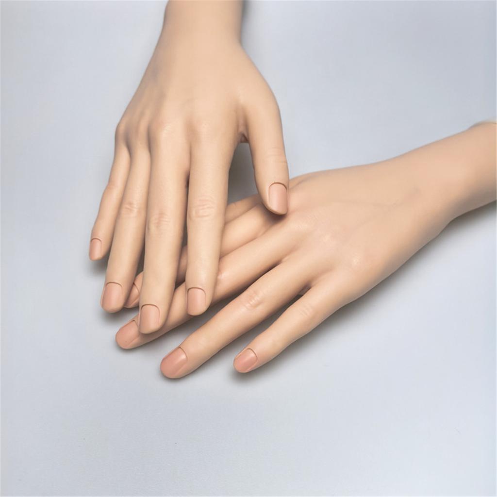 Realistic Flexible Mannequin Hand Manicure Practice Hand For Nail Art Practice Jewelry Display And Photography Props