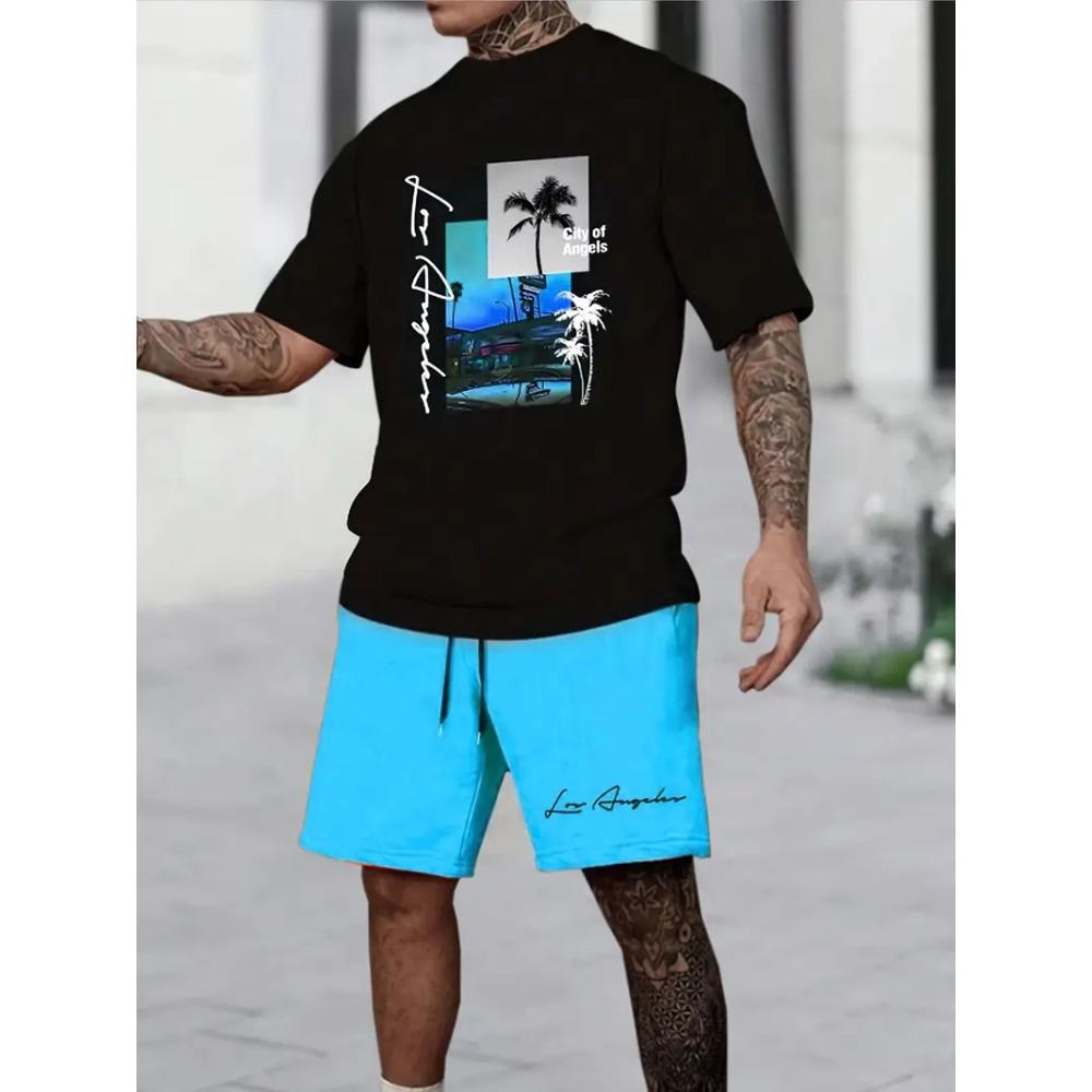 3D Digital Printed T-Shirt Teen Men s Short Sleeve Suit Versatile and Breathable S
