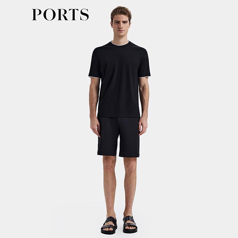 PORTS Men s Faux Layer Anti-Wrinkle T-Shirt M чёрный