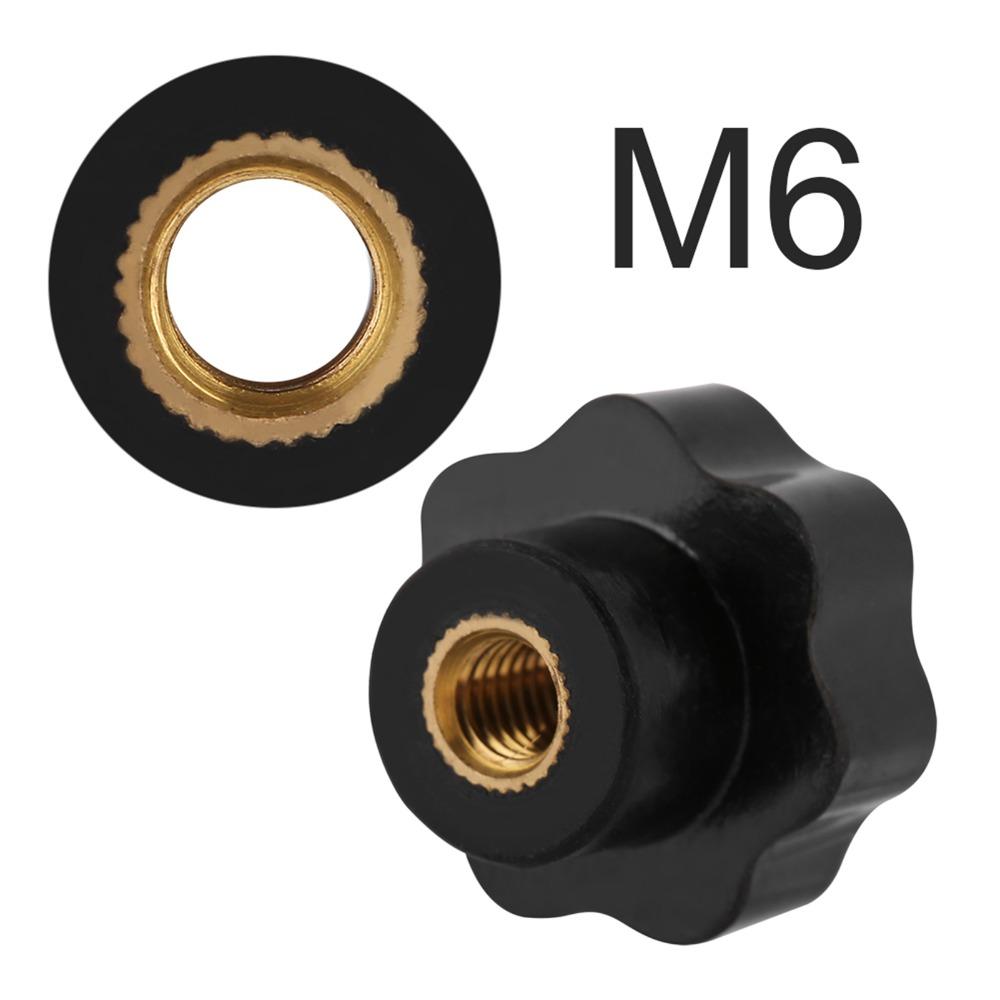 10pcs Round Shape Star Knobs Female Threaded Thru Hole Knobs Clamping Handles  Machinery Equipment