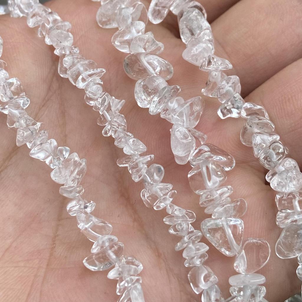 Clear Quartz Irregular Beads 5-8mm: Natural Semi-finished DIY Bracelet Accessories