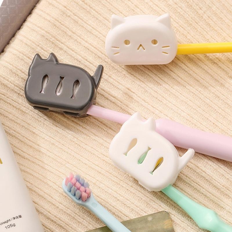 Adorable Kitten Shaped Toothbrush Protector Hygienic Travel Essential For Adults Kids