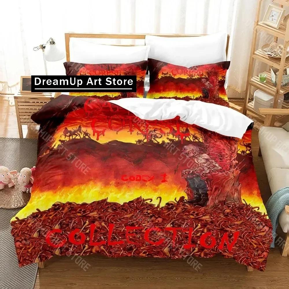 3D Print CANNIBAL CORPSE Bedding Set Single Twin Full Queen King Size Aldult Kid Bedroom Duvetcover Set Skeleton bed sheet