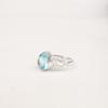 Sky Blue Topaz Gemstone 925 Sterling Silver Jewelry Handcrafted Engagement Ring RR-46-3