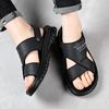 Trendy Mens Sandals Outdoor Men Beach Shoes Summer Retro Lazy Men's Casual Shoes Comfort Non-slip Open Toe Man Slippers 2024 New