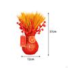 Chinese Year Blessing Vase with Resin Flower Pot