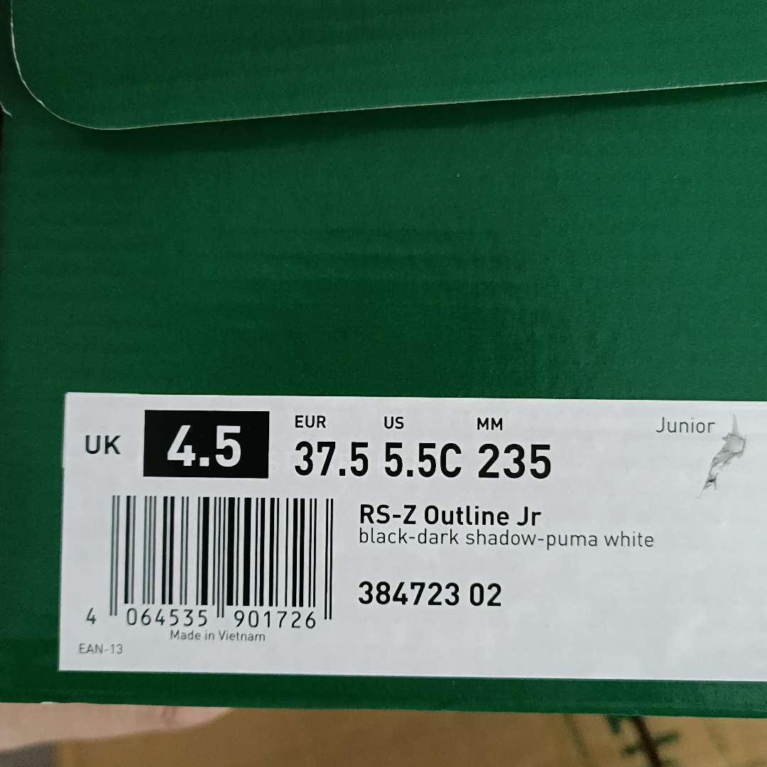 

Puma Rs-Z Outline Универсальные Удобные Прочные Низкие Детские Повседневные Кроссовки Детские Повседневные Кроссовки Черные Серые Белые 384723-02 37.5