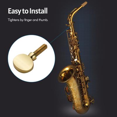 5pcs Brass Sax Neck Tightening Screws Saxophone Replacement Parts Copper Attachment Neck Receiver Tightening Attach