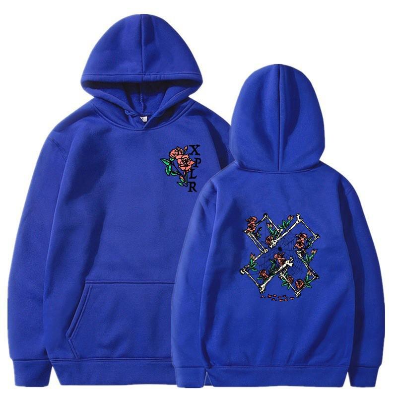 Couple Y2K Sam Colby XPLR Fleece Hoodie Streetwear Loose Fit Sweatshirt Youth