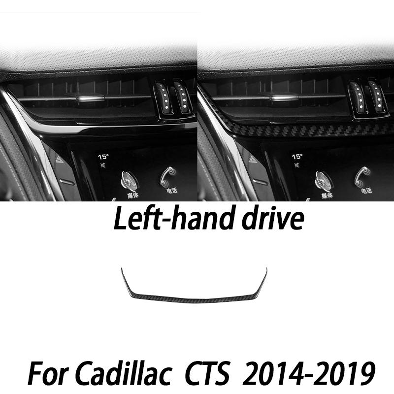 Carbon Fiber Car Interior Accessories Center Console Panel Door Handle Gear Shift Decorative Stickers For Cadillac CTS 2014-