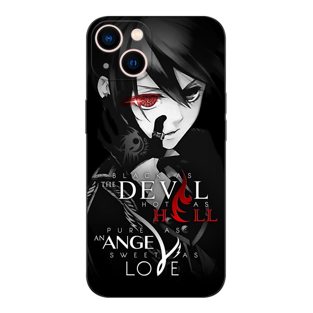 Black Tpu Case For Xiaomi Redmi 5 5plus 6 6a 7 7a 8 8a Back Cover Black Butler