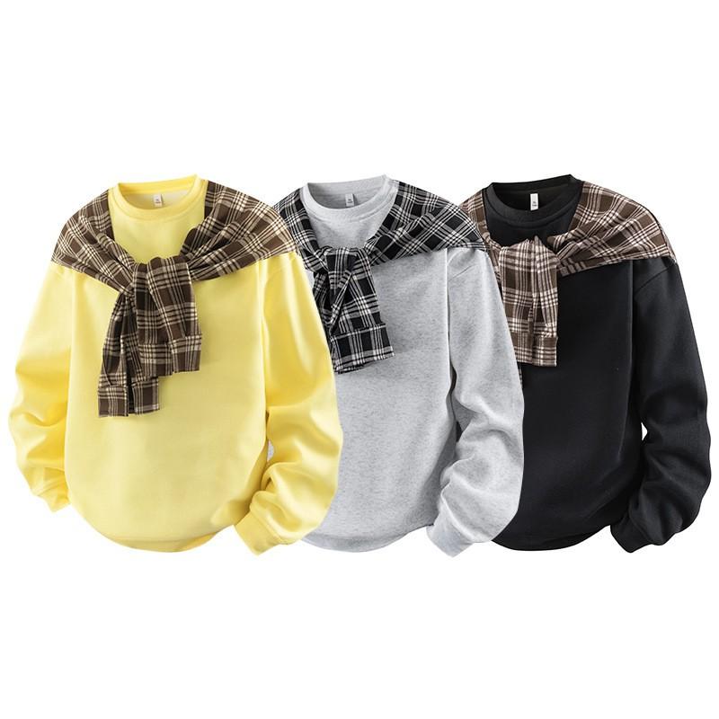 American Style Minimalist Solid Color Hoodie Men Women Loose Streetwear Couple Casual Top