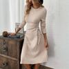 New Autumn and Winter Women's Fashion Casual Dress Simple Versatile Slim Midi Skirt
