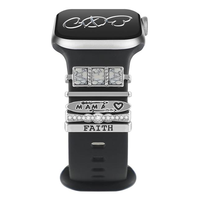 Decoration For Apple watch ultra 2 band 10 9 11 Diamond Jewelry Charms Accessories samsung/Huawei/amazfit strap 20/22mm Bracelet