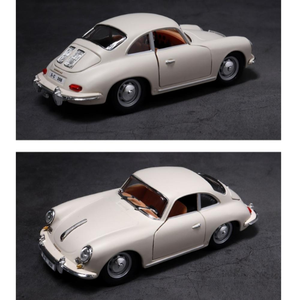 Brago 1:24 Porsche 356B COUPE 1961 Die-Cast Modellauto, Elfenbein, 1 Stück