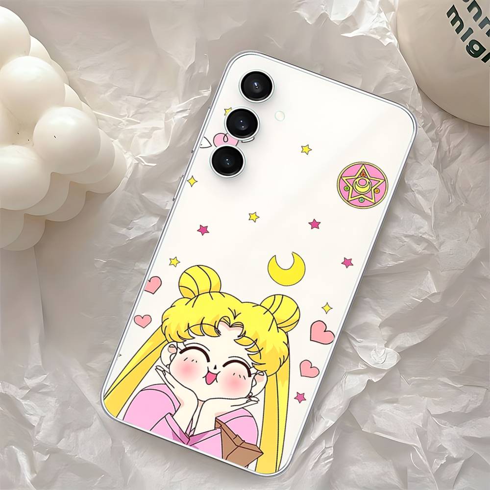 Custodia per Telefono Anime Carina S-Sailor Moon-S per Samsung Galaxy S25 S24 S23 S22 S21 FE Ultra Plus A32 A53 A13 A31 Cover Morbida