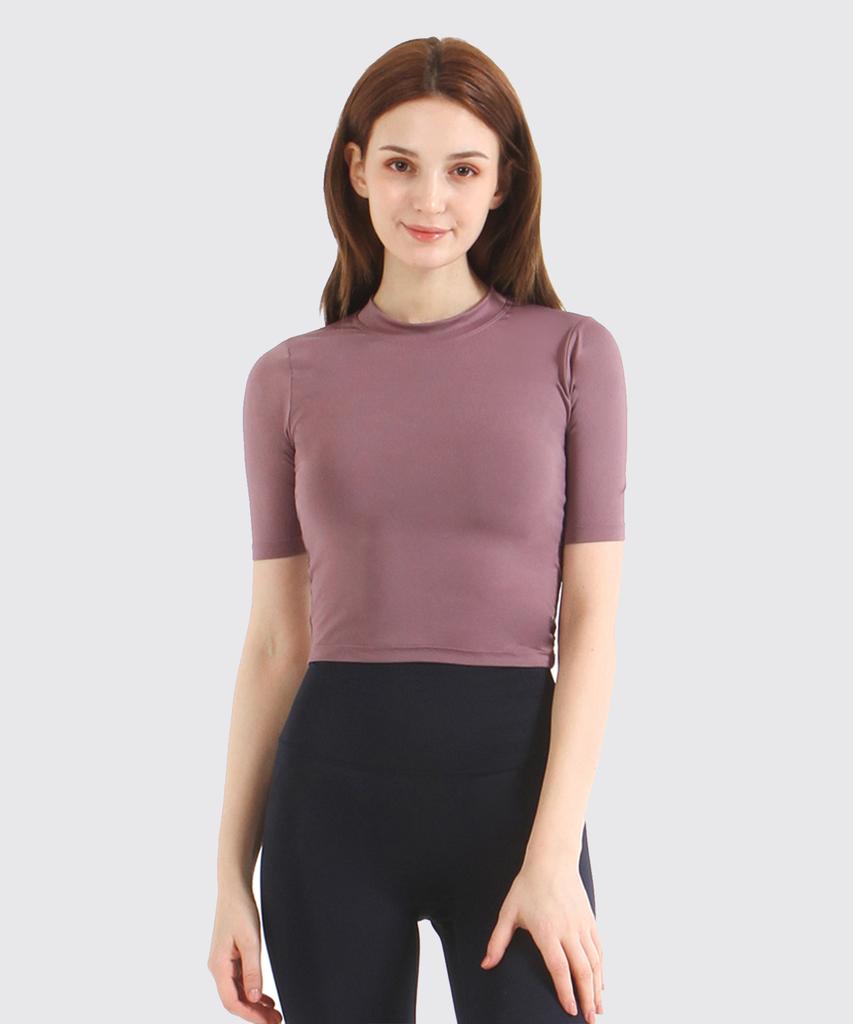 NOKJOK Plain Crop Top Running Yoga Wear Pilates Wear (Type B)