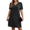 Women's Dress Casual Flowy Dresses V-neck Vocation Boho Beach Sundress
