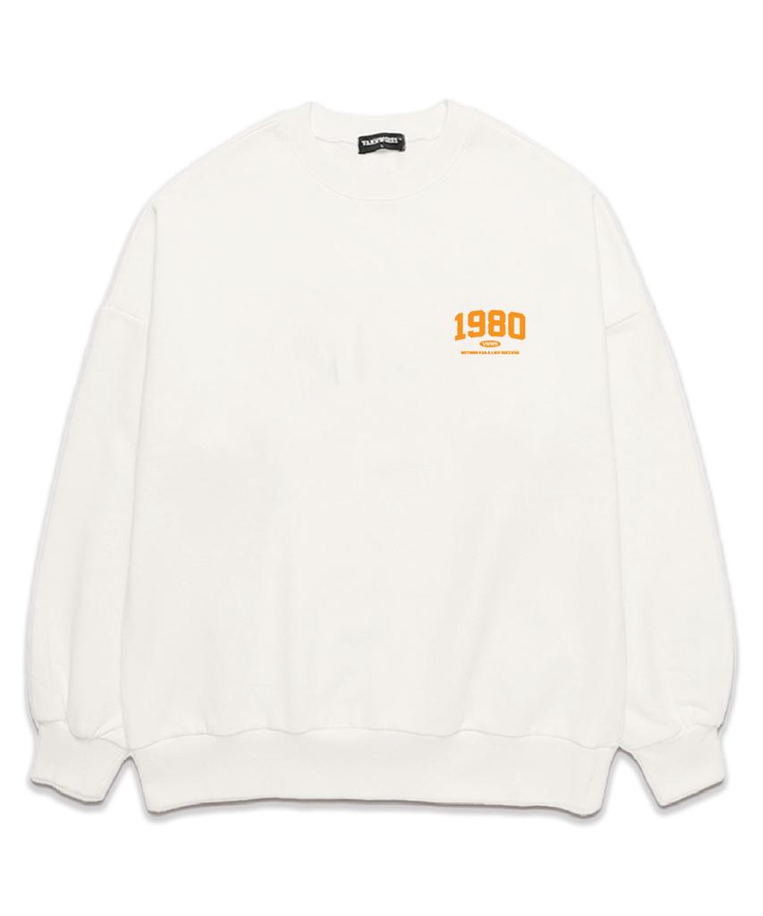 VANNWORKS Mini 1980 Oversized Sweatshirt (Vls0055) White/Orange