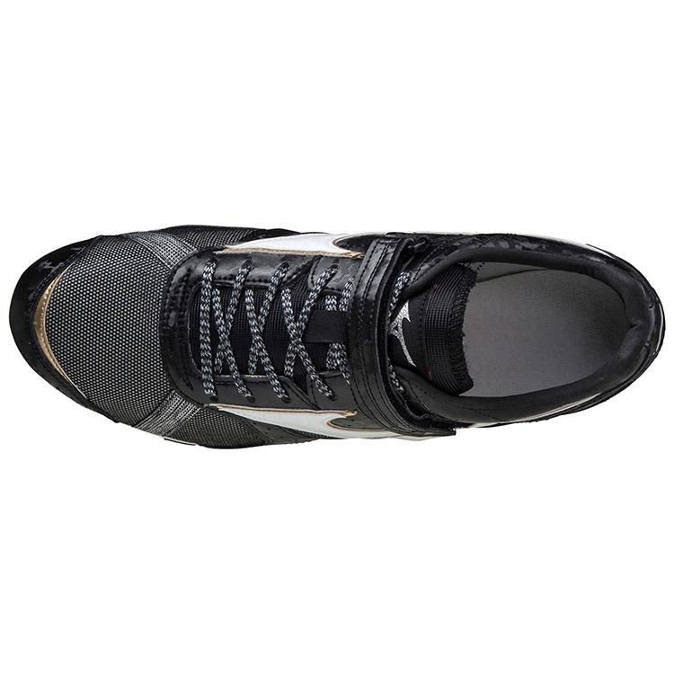 Mizuno Artificial Leather Slip Resistant, Abrasion Resistant, Lightweight Low top Running Shoes Unisex Black White U1GA204052