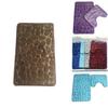Bunte Kiesel Badematte und Sockel Memory-Schaum Set Gemütlich Rutschfest Badezimmer-Essentials