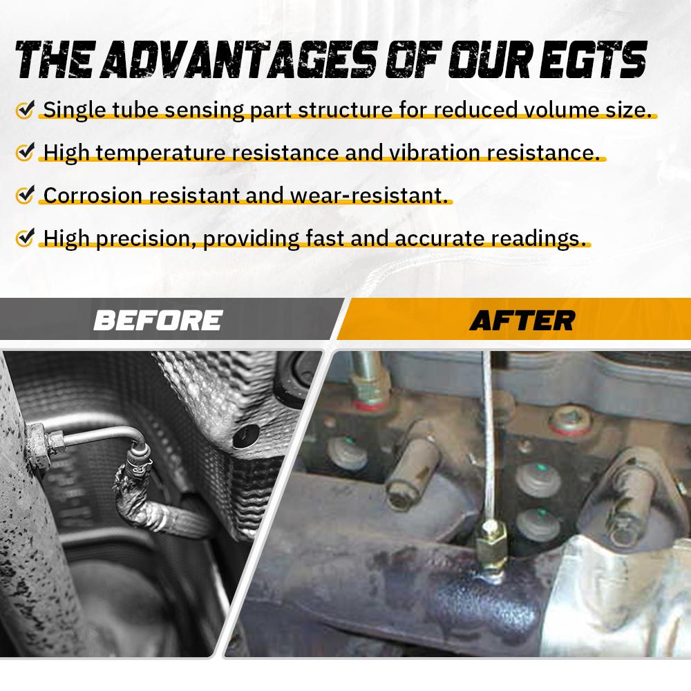 Gauges Replacement Exhaust Gas Temperature EGT Probe 1/8 NPT Link System Car Accessories VR-CGQ01
