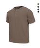 DRIX Shoulder Cutout Muscle Fit Henley Neck Half Sleeve_5 Colors