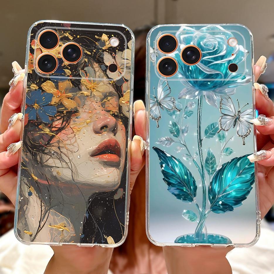 For Apple iPhone 17 Pro Max Case iPhone17 Air Fashion Painted Cover Soft Silicone Case For iPhone 17 Air iPhone17 Pro Max Fundas