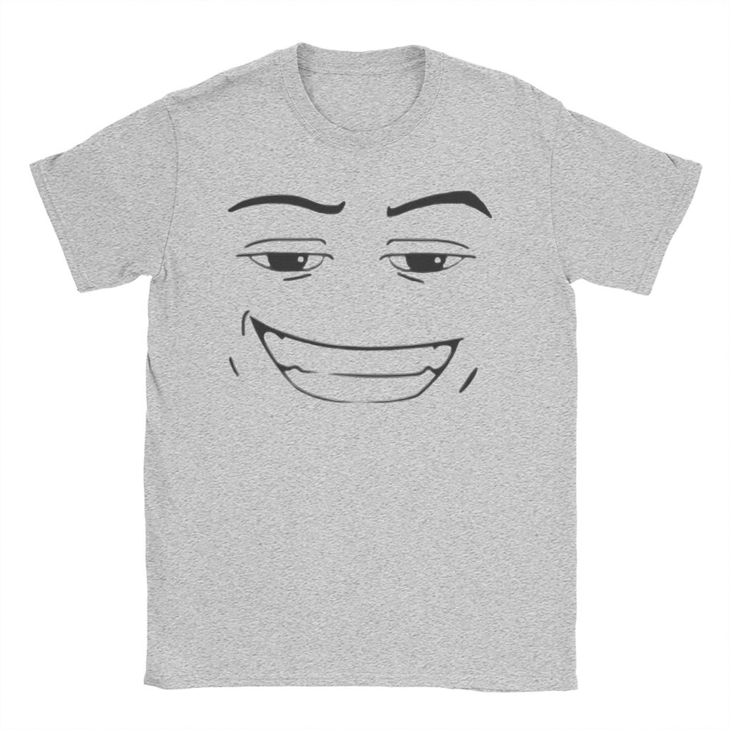 Happy Robot Face Men Women T Shirts Robloxs  Unique Tees Short Sleeve Crew Neck TShirts Cotton Plus Size Clothes