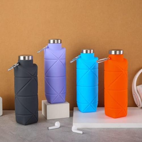750ml Large Capacity Foldable Silicone Water Bottle, Portable Sports Water Bottle, Leak-Proof, Waterproof/Heat-Resistant, Outdoor, Eco-Friendly Water