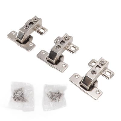 3Pcs Folding Hinges Zinc Alloy 180 Degree Integral Short Arm Hinge Set Hardware for Cabinet