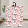 Cartoon Cat Simons Cat Fleece Blankets Vintage Throw Blanket for Home 150*125cm Bedspreads,