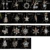 2pcs With Sequins Snowflake Hanging Ornaments Clear Christmas Tree Hanging Ornaments  Shopping Mall