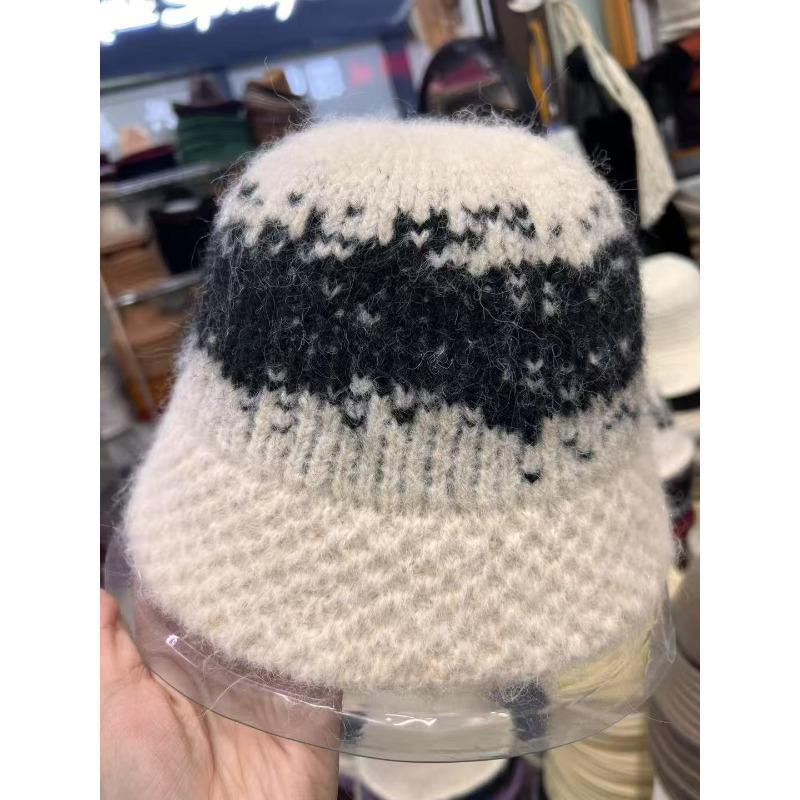 Warm Cold Hat Small Head Fisherman Hat Trendy Autumn and Winter Brushed Ear Protection  Versatile Knitted Toe Cap for Women