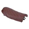 Motorcycle PU Lther Vintage   St Flat Saddle Cushion for   CG125 GN CG Black