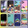 Cartoon Lustig S-South-P-Park Handyhülle Für iPhone 16,15,14,13,12,11,Mini,Pro,SE,MAX Weiß Matt Stoßfestes Cover