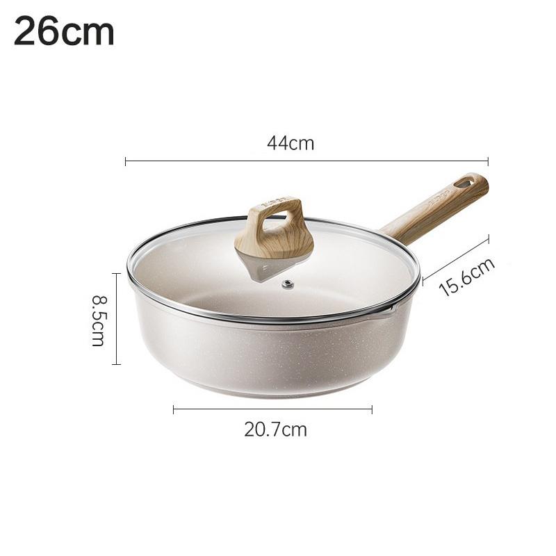 Supor Non-Stick Pan Frying Pan With Titanium Home Steak Skillet Pancake Deep Frying Pan Omelet Pans Wear-resistant Kitchen Pot