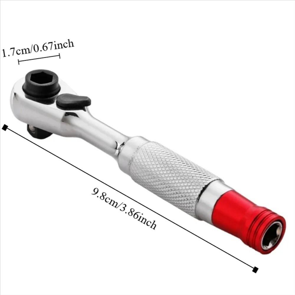Portable Mini Ratchet Socket Wrench Anti-skid Handle 2-In-1 Wrench Double End Wrench  Hand Tools