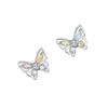 Elegant Zircon Butterfly Studs Earrings Featuring Colorful Stones for Fashionable Women and Everyday Casual Wear