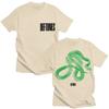 Rock Band Deftones Grünes Schlangenmuster T-Shirt Privates Musikalbum Retro Modetrend Sommerdruck 100% Reine Baumwolle T-Shirt