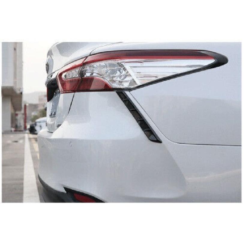 Carbon Fiber Exterior Tail Light Lamp Lower Strip Trim For Toyota Camry 2018-23