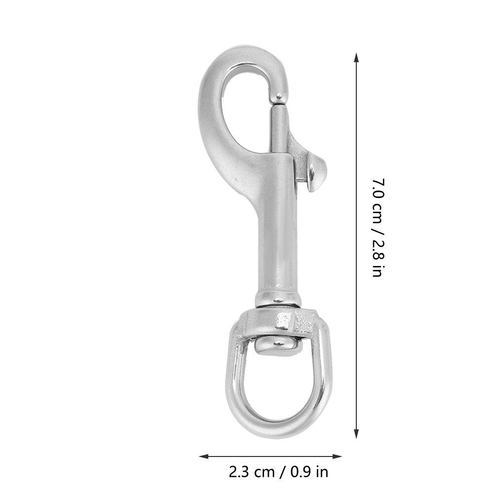 316 Stainless Steel Single Head Hook Eye Snap Diving Accessory (75MM, White)