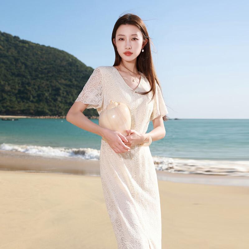 Sancai Plus Size Old Money Style Embroidered Dress