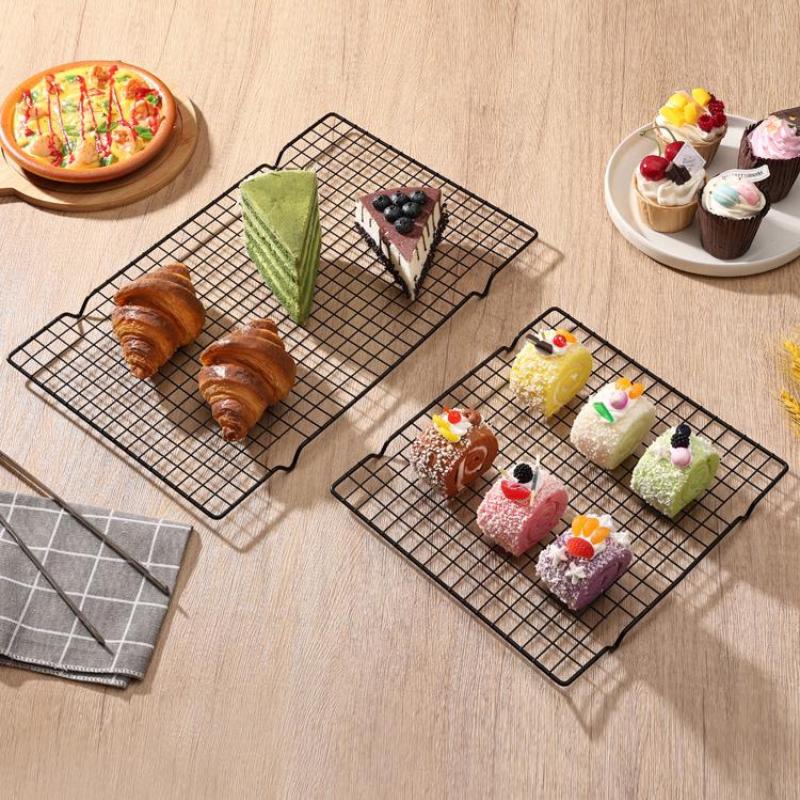 Nerezový chladicí rošt na chléb, sušenky, dorty, odkapávací rošt, chladicí mřížka, plech na pečení, domácí pekařské náčiní, kuchyňské doplňky