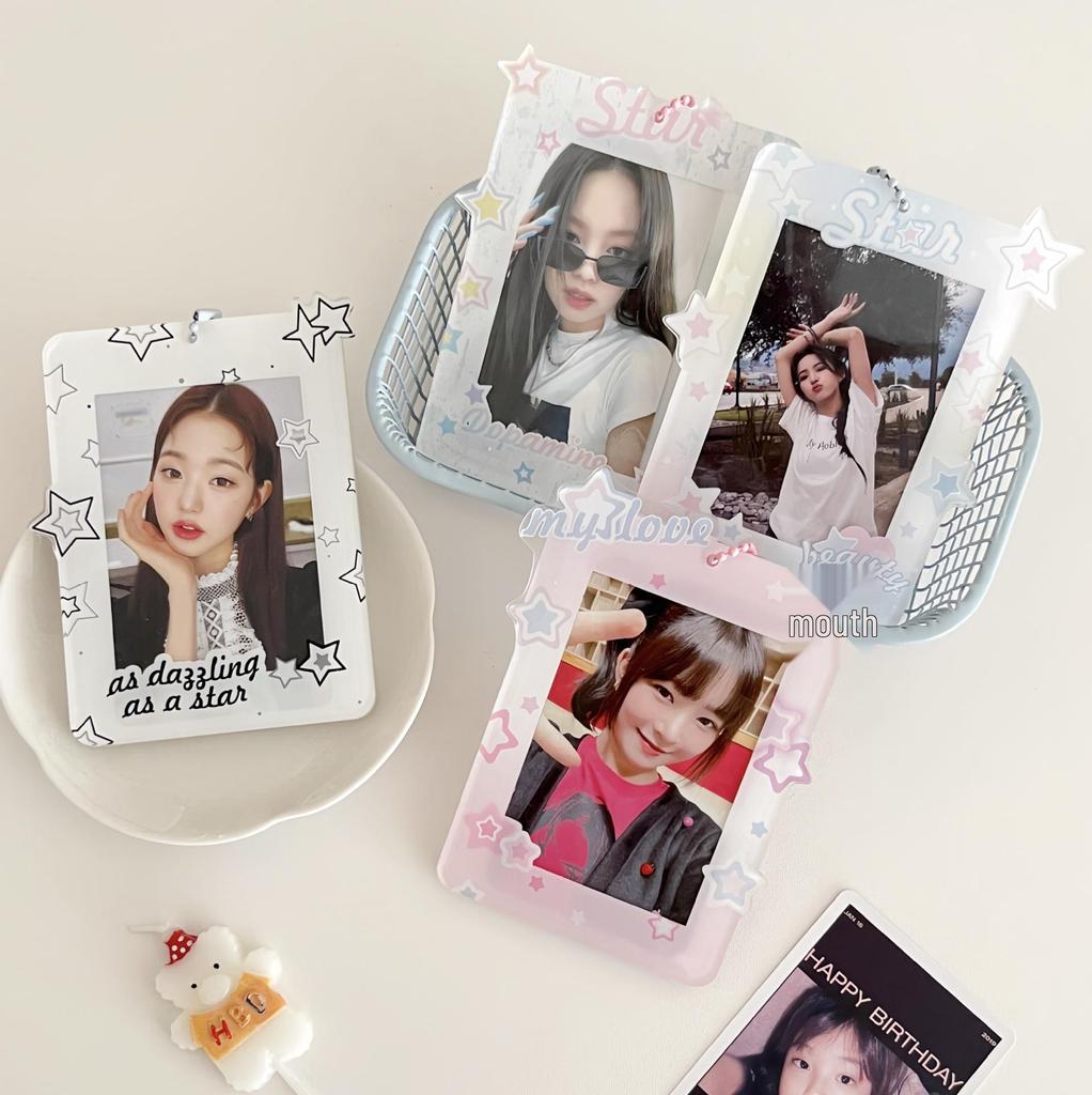 Y2K Star Acrylic Card Holder & Protector Sleeve