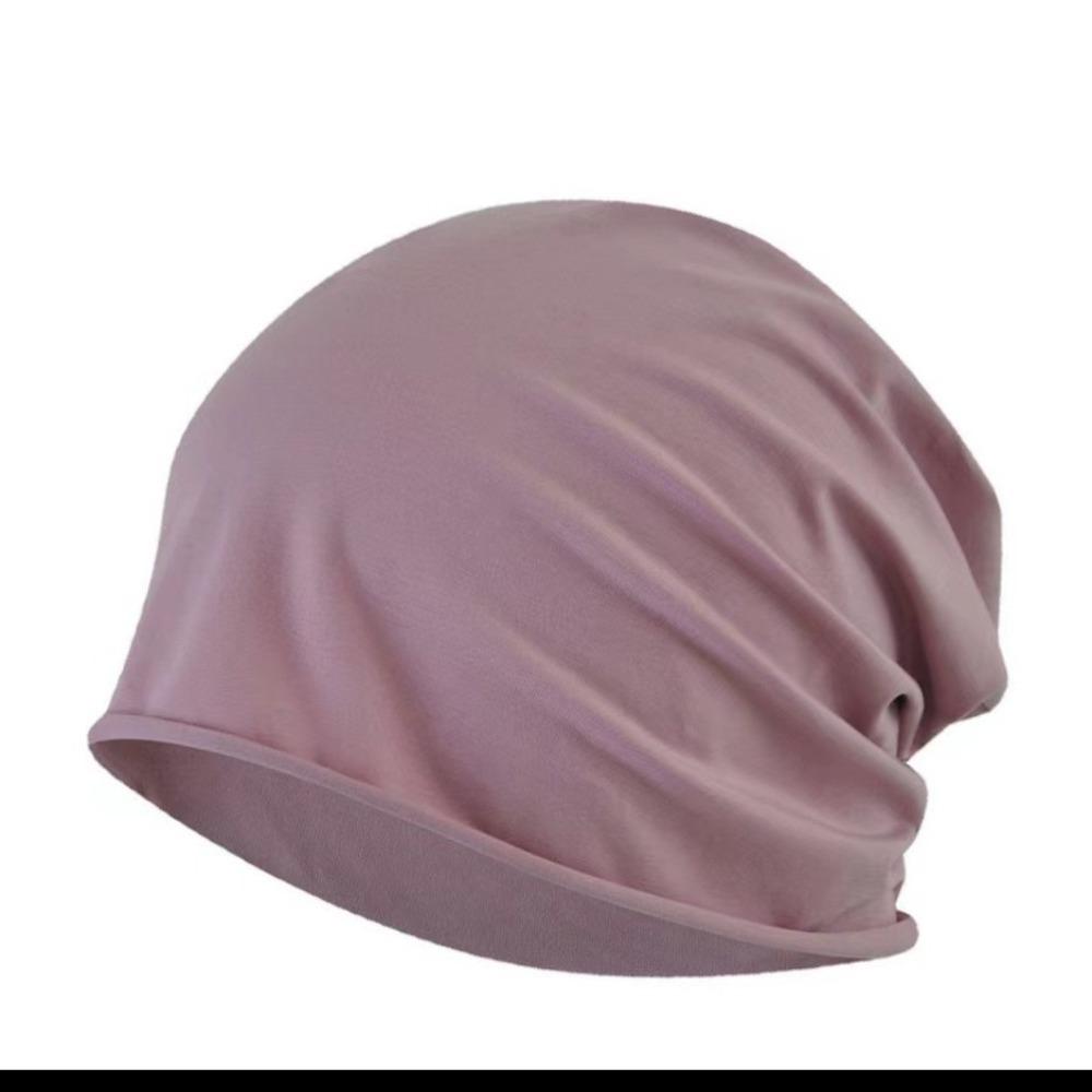 

2PCS Windproof Confinement Nightcap Soft White Hair Cap Thin Bald Cap Cover Air Conditioning фиолетовый
