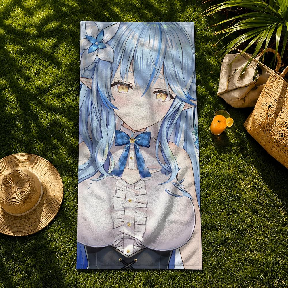 VTuber Yukihana Lamy Towel Towel beach towel, quick drying absorbent bath towel for Swim,Gym,Camping,Outdoor hot