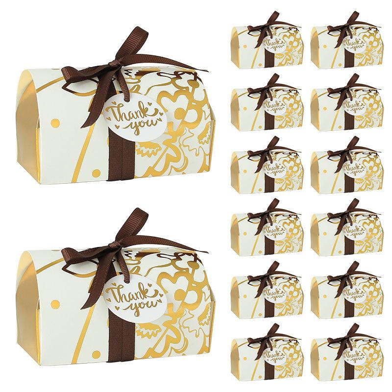European Happy Candy Box, Multi-Color Optional Gift Carton, Bronzing Pattern Jewelry Box, Candy Box